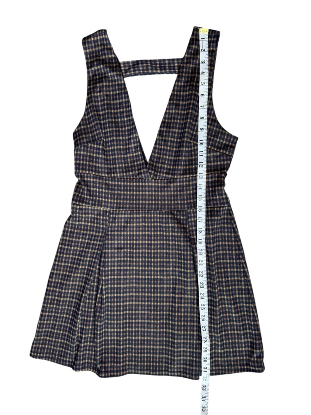 American Eagle Plaid Open Back Mini Dress Size Small - Picture 6 of 6